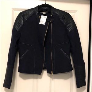 H&M Navy blue biker jacket